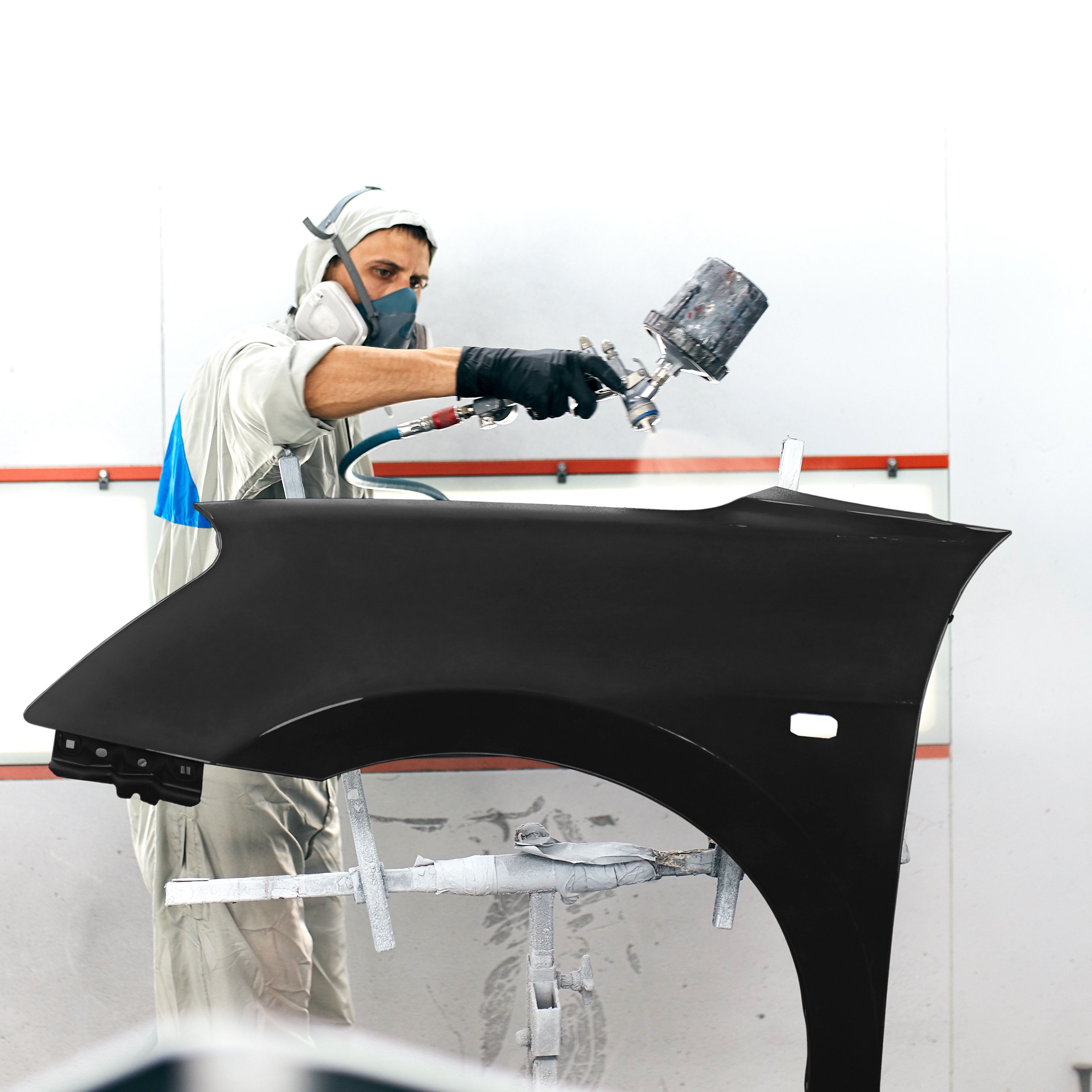 Custom Shop Premium High Build Black Acrylic Lacquer Primer Surfacer, 1 Gallon - Fast Filling, Drying, Easy Sanding, Excellent Adhesion, Apply Over Metal Steel, Body Filler Putty Auto Industrial