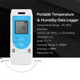 thumbnail image 3 of 10X TempU 03 USB Temperature Humidity Data Logger Reusable RH TEMP Datalogger Recorder Humiture Recording Meter,10 x USB Temperature Humidity Recording Tester,White, 3 of 8