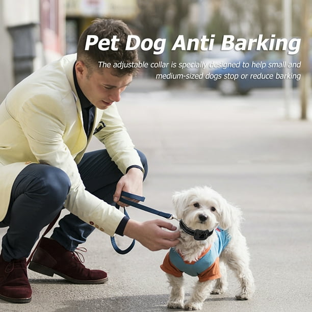 Collar ultrasónico resistente al agua antiladridos para perros que deja de ladrar (negro)