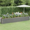 thumbnail image 1 of vidaXL Garden Raised Bed Powder-coated Steel 440x80x68 cm Grey, 1 of 4