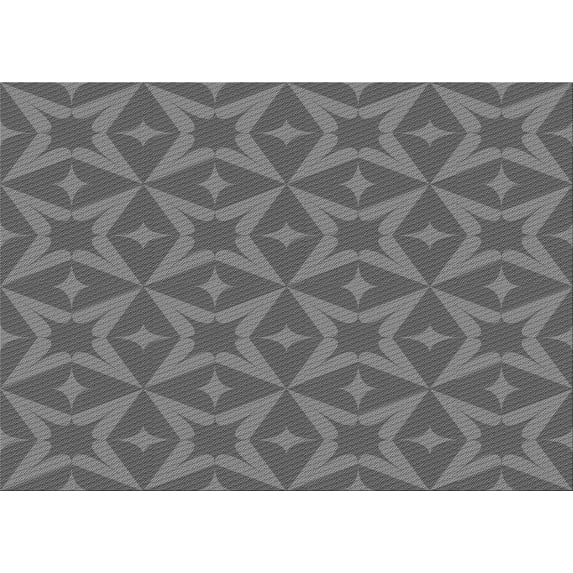 Ahgly Company Indoor Rectangle Patterned Gray Dolphin Gray Area Rugs, 2' x 3'