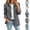 Dark Gray, variant on OIOLOYJM Womens Denim Jacket Ruffle Trim Vintage Long Sleeve Button Down Western Coat Collared Oversized Casual Outdoor Retro Jean Jackets