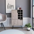 thumbnail image 2 of Atlin Designs Metal Bar Cabinet with 8 Bottle Cubies in Light Gray, 2 of 13