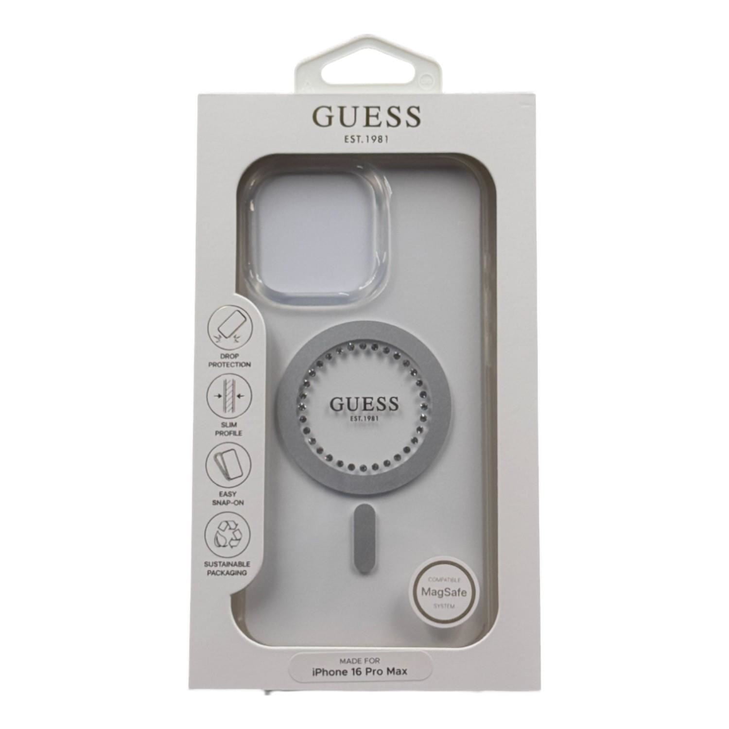 ●That Mobsta Guess Guess 4G Collection Leather Metal Logo with MagSafe Case for