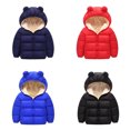 thumbnail image 2 of Zecgelong Toddler Kids Baby Boys Girls Padded Snowsuit Winter Clothes Hooded Bear Ears Jacket Coat Outerwear, 2 of 3