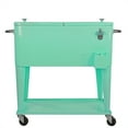 thumbnail image 3 of Home Aesthetics Retro 80Qt Quart Rolling Cooler Cart Ice Chest Patio Outdoor, 3 of 7