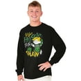 thumbnail image 5 of Let Your Hustle Do The Talkin Cartoon Men's Long Sleeve Tee T Shirt Brisco Brands S, 5 of 6