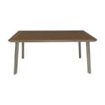thumbnail image 5 of GDF Studio Tabby Outdoor Aluminum and Faux Wood Dining Table, Natural and Silver, 5 of 8