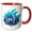 Red/White, variant on 3drose, Cute Blue Octopus, 15oz Two-tone Blue Mug