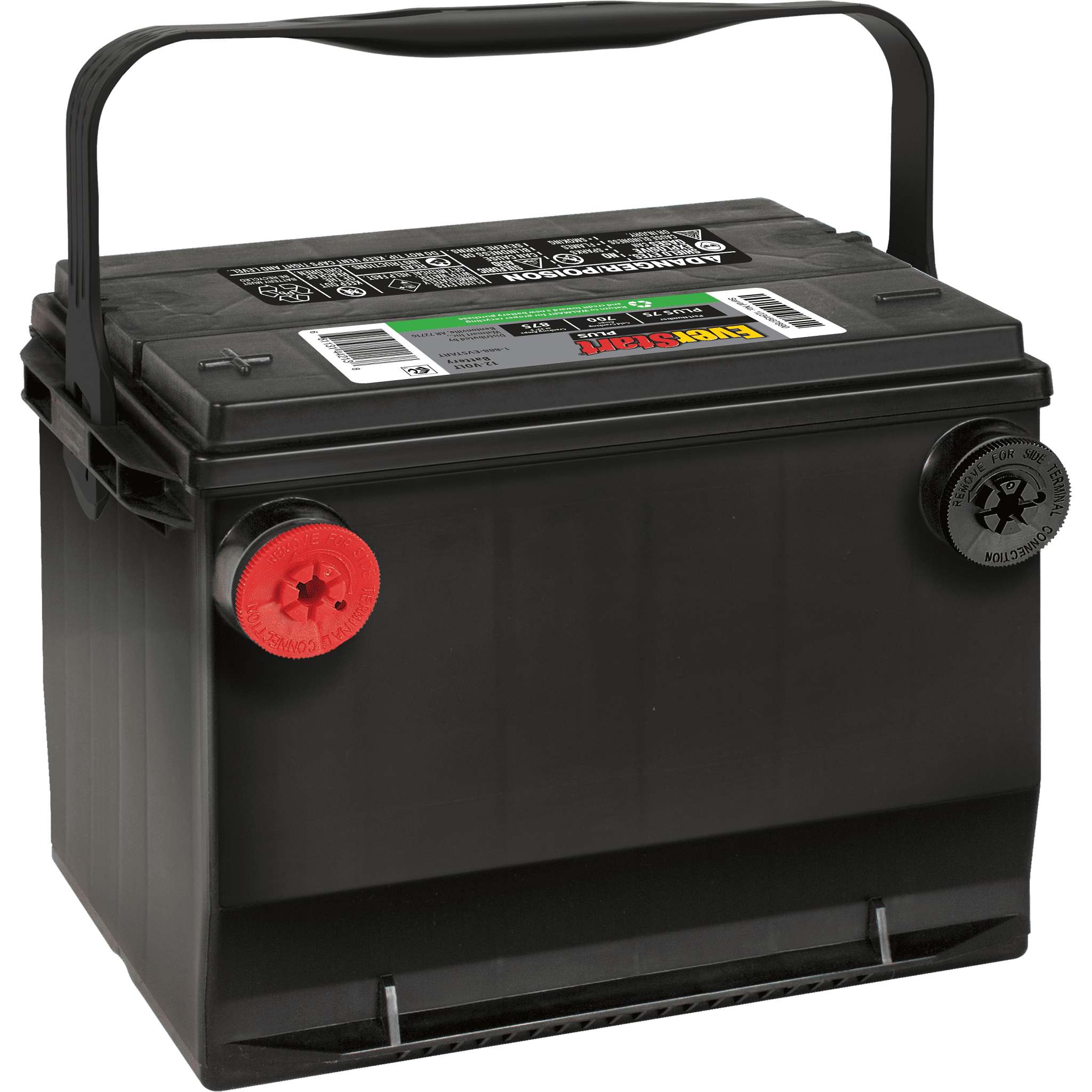 EverStart Plus Lead Acid Battery 12 Automotive Battery Group Size 75, 600 CCA Side Post for Car