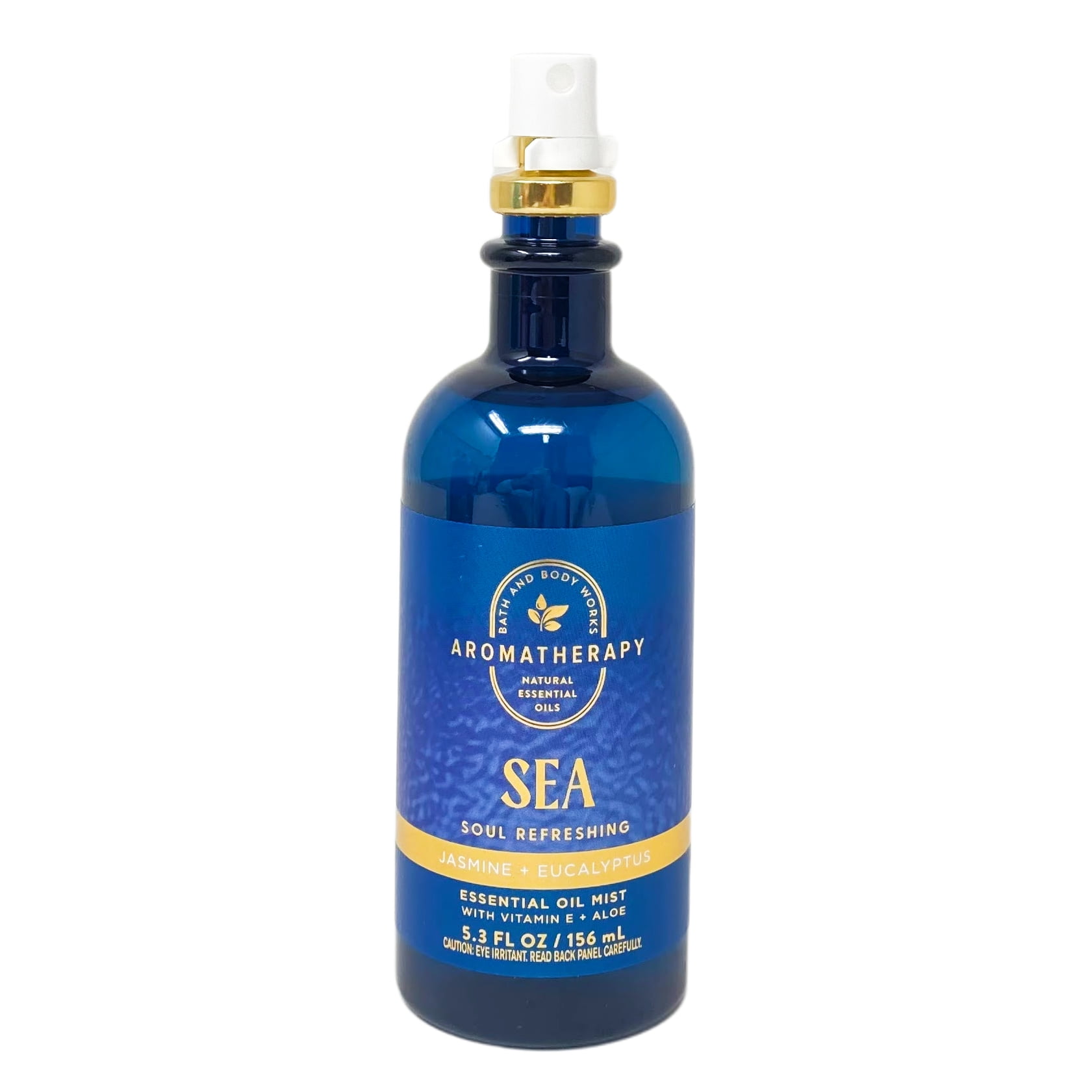 Bath and Body Works Aromatherapy Sea Soul Refreshing JASMINE + EUCALYPTUS 3 Pack Essential Oil Mist Set - 5.3 fl oz / 156 mL each