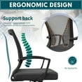 thumbnail image 5 of Lacoo Mid-Back Office Desk Chair Ergonomic Mesh Task Chair with Lumbar Support, Black, 5 of 7