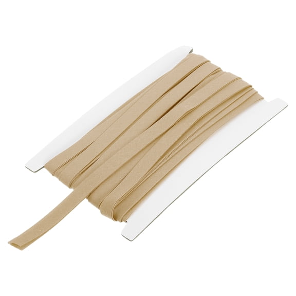 1/2 Inch Double Fold Bias Tape Continuous Bulk Bias Tape for Sewing, Seaming Quilting Hemming Binding Crafts (Khaki 12 Yards)