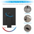 thumbnail image 6 of Kichae 16" Square Shower Head and Handheld Shower Combo with Bathroom Faucet Ceiling Mount in Matte Black, 6 of 7