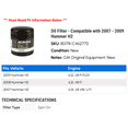 thumbnail image 2 of Oil Filter - Compatible with 2007 - 2009 Hummer H2 2008, 2 of 2