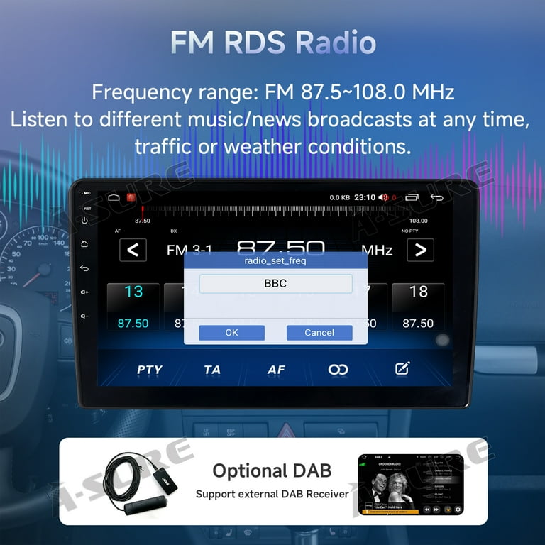 9-inch Android Auto & Wireless CarPlay Stereo For KIA Picanto Morning 2011-2016 – With GPS, WiFi & Backup Camera