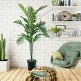 thumbnail image 5 of Mainstays Artificial Tree, Palm Tree, 6 ft, Round Metal Container, 5 of 6