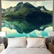 thumbnail image 3 of Tapiz de montaña, bosque, lago, paisaje natural, arte colgante de pared, manta fina de poliéster para techo, decoración del hogar, 3 of 5