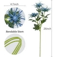 thumbnail image 2 of Viworld 5 Pack Blue Artificial Thistle Flower Bouquet for Home Wedding Kitchen Office Nursery Decor, 2 of 9