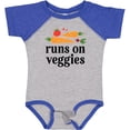 thumbnail image 3 of Inktastic Vegetarian Runs on Veggies Boys or Girls Baby Bodysuit, 3 of 5