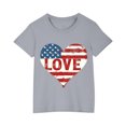 thumbnail image 2 of hengsof Boys Patriotic Holiday Themed Short Sleeve T-Shirt Children Independence Day Summer Cotton Crew Neck Top for Celebrations, 2 of 8