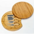 thumbnail image 4 of BlauKe® Bamboo Cheese Board and Knife Set – 10 inch Round Charcuterie Board, Serving Tray, Platter, Wood Cheese Board Set – Gift Idea, 4 of 13