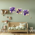 thumbnail image 3 of ZHONGYUTONG 3 Piece Flower Canvas Wall Art Butterfly and Lotus Pictures Wall Decor Floral Painting for Living Room Decor Framed (10.00" x 10.00" x 3PCS), 3 of 5