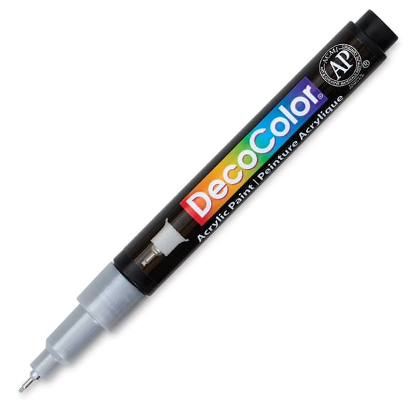 Decocolor Acrylic Paint Marker - Metallic Silver, Extra Fine