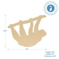 thumbnail image 2 of Wood Sloth Cutout, Unfinished Birch, 13.75 Inches, Package of 5, Perfect for Nursery and Home Décor, Crafts and DIY Projects by Woodpeckers, 2 of 6