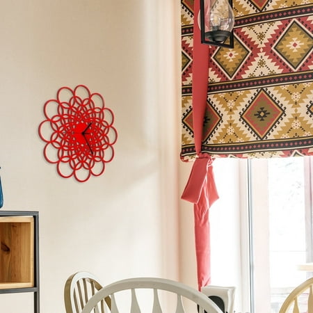 Ardeola - Rings Red XL - 23.5 in Classic Traditional Simple Wall Clock