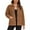 Coffee, variant on Womens Sherpa Jackets Button Down Fuzzy Fleece Jacket Long Sleeve Teddy Coat Plush Solid Color Warm Lambswool Coat Winter Warm Outwear with Pockets