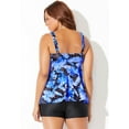 thumbnail image 2 of Swimsuits for All V-Neck Flowy Tankini Set With Boy Short, 2 of 3