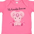 thumbnail image 4 of Inktastic Aditi My Grandpa Loves Me Pink Elephant Beautiful Girls Baby Bodysuit, 4 of 5