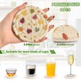 thumbnail image 7 of 6 Pcs Drink Coasters with Holder 3.94in Woven Coasters for Drinks Colorful Autumn Leaves Pattern Coaster Set for Protection Table, 7 of 7