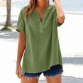 thumbnail image 2 of T-Shirts Femmes Lot Mode Décontractée Col en V Manches Courtes Haut T-Shirt - Hontri, 2 of 5