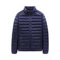 thumbnail image 2 of Men's Winter Large Size Cotton-padded Jacket with Hooded Loose Light Design for Cold Weather Outings, Daily Casual Wear, and Holiday Season Activities,Navy,2XL, 2 of 5