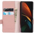 thumbnail image 2 of Galaxy Z Fold 2 5G Genuine Cowhide Leather Wallet Case,Flip Folio Magnetic Buckle Closure,Card Slots Holder,Cash Pockets Cover Case with Kickstand Cases for Samsung Galaxy Z Fold 2,Rosegold, 2 of 14