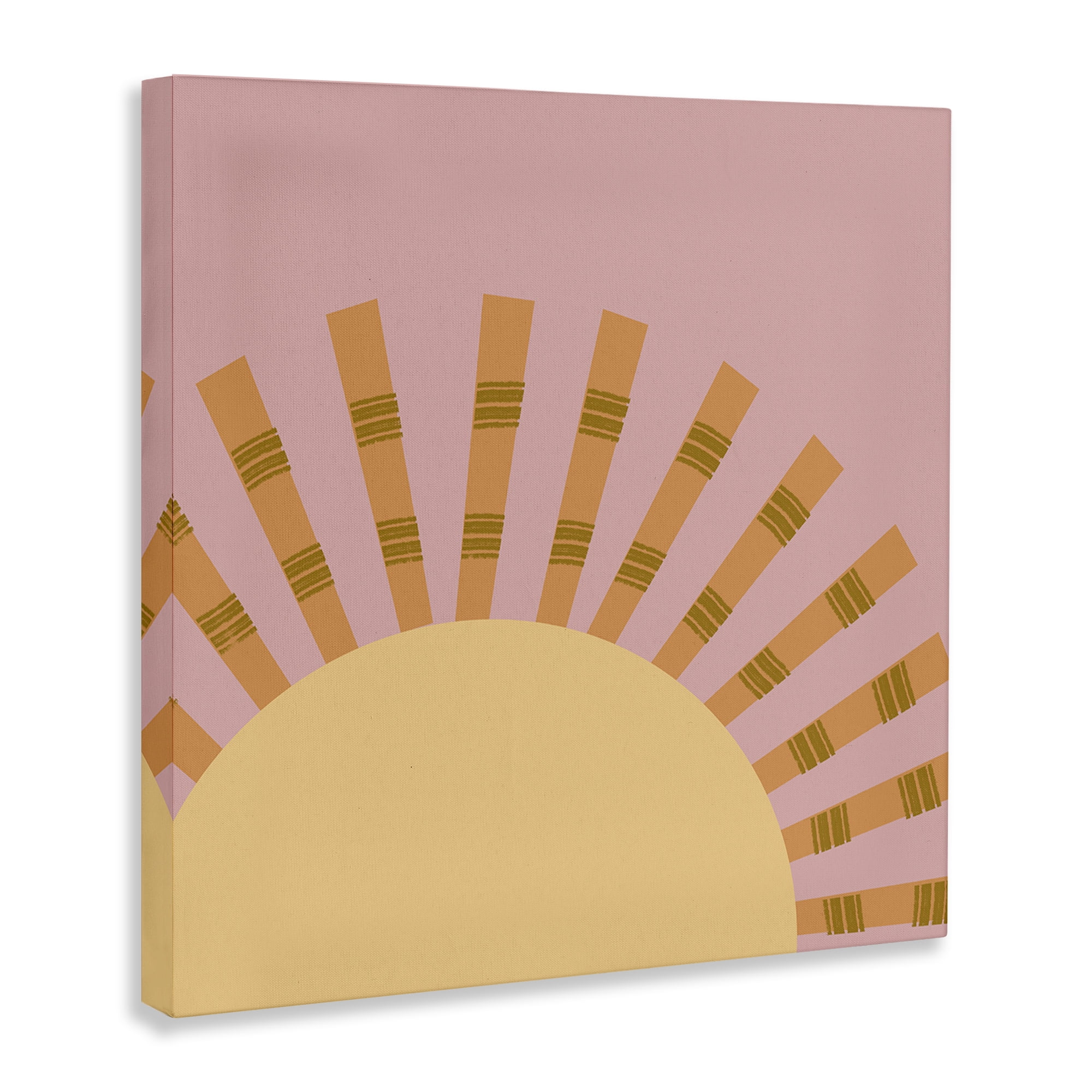 Stupell Industries Minimal Sun Rays Landscape & Nature Painting Wrapped Canvas Art Print Wall Art, 36 x 36