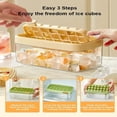 thumbnail image 4 of DEKAXID Molde para cubitos de hielo reutilizable, bandeja para cubitos de hielo fáciles de liberar, con caja de almacenamiento para refrigerar cócteles y whisky, 4 of 6