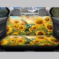 thumbnail image 6 of Uourmeti Car Seat Covers Easy to Install Breathable Car Seat Covers Full Set Polyester Auto Decor Protect, Fit for Truck Trucks Cars, Hummingbird Sunflower Design, 6 of 10
