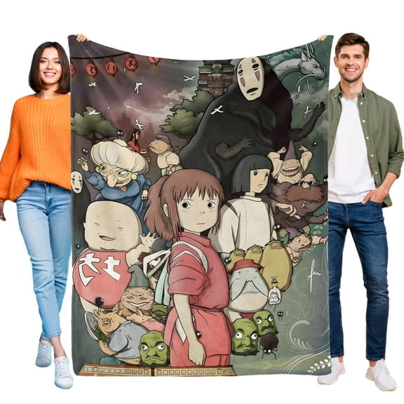 Studio Ghibli-Anti-Pilling Flannel Blanket Soft Lightweight Plush Fuzzy Cozy Luxury Blanket for Home and Kitchen Use – Perfect for Kids and Adults 40"x60"