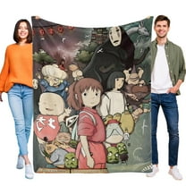 Studio Ghibli-Anti-Pilling Flannel Blanket Soft Lightweight Plush Fuzzy Cozy Luxury Blanket for Home and Kitchen Use – Perfect for Kids and Adults 40"x60"
