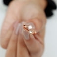 thumbnail image 3 of Rosec Jewels Certified Diamond Solitaire Ring with Split Shank for Women - HI-SI Quality, 18K Rose Gold, US 9.00, 3 of 7