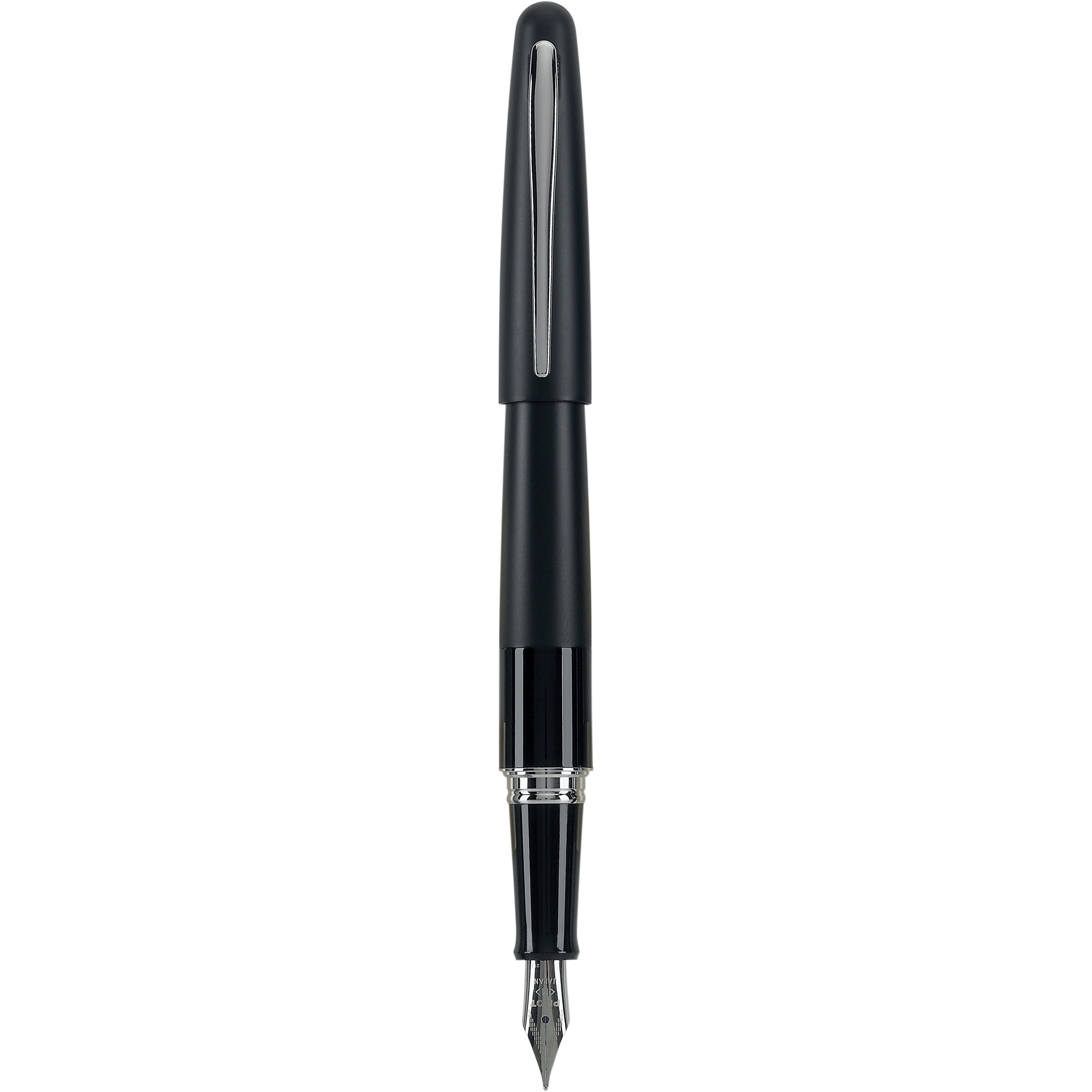 Pilot Metropolitan Fountain Pen, Black Gloss Barrel, Medium Nib, Black Ink