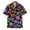 Dark Purple, variant on Mens Shirts Casual Cat Pizza Printed Short Sleeve Collared Tops Button Down Outdoor Leisure Comfortable Fit Summer Mens Dress Shirt