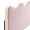 thumbnail image 3 of Pemberly Row Tête de Lit Double/grand Lit en Velours de Performance Rose, 3 of 11