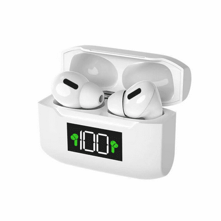 True Wireless Street Buds S70 Pro Bluetooth 5.0 Earbuds in-Ear Stereo Headphones with Smart LED Display Charging Case, IPX8 Waterproof Deep Bass With Mic for LG G4 Beat