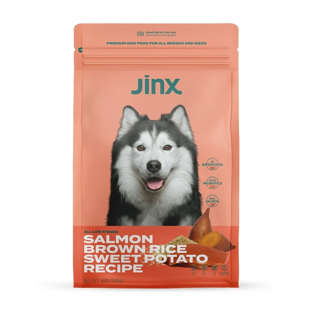 Jinx Salmon, Brown Rice & Sweet Potato Dry Dog Food, 4 lb. Bag
