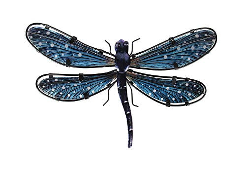 Primus Large Metal Blue Dragonfly Wall Art Garden Ornament Gift 