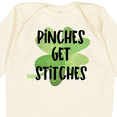 thumbnail image 4 of Inktastic St. Patrick's Day Pinches Get Stitches Shamrocks Boys or Girls Long Sleeve Baby Bodysuit, 4 of 5